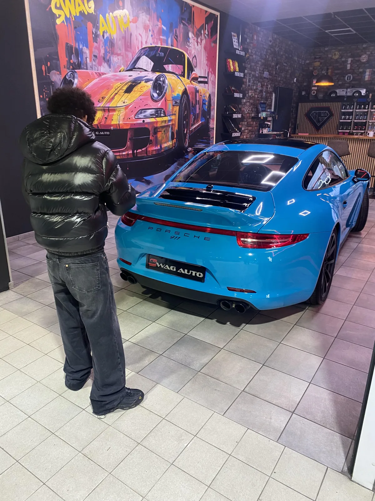 Porsche 911 bleu — livraison client Swag Auto Nancy