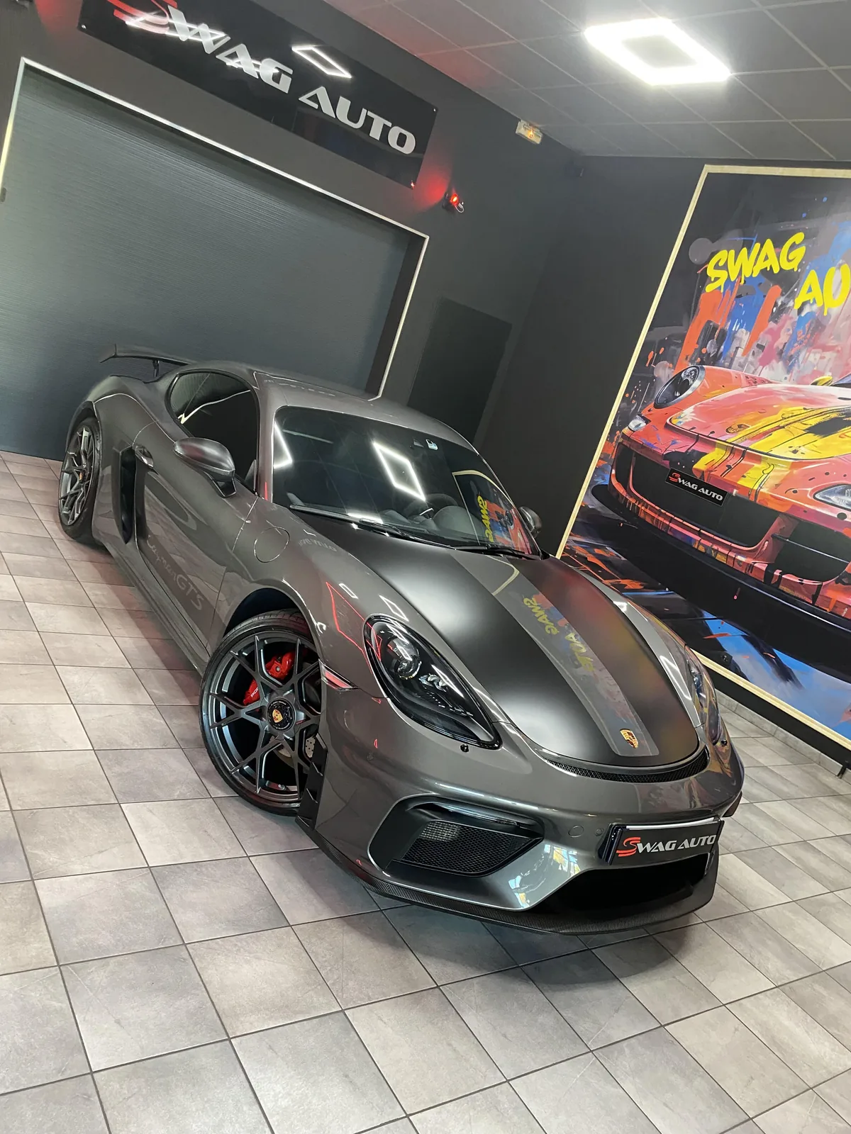 Porsche 718 Cayman GT4 gris mat — Swag Auto Nancy